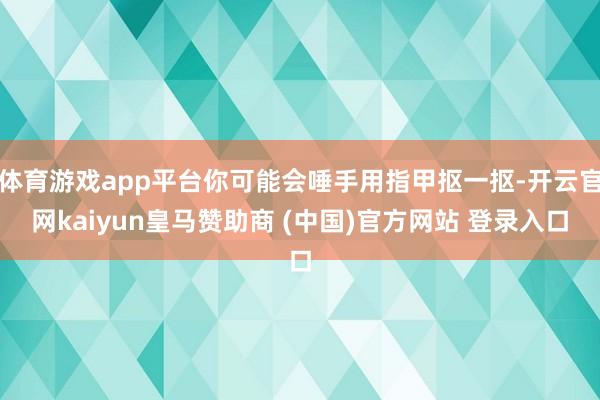 体育游戏app平台你可能会唾手用指甲抠一抠-开云官网kaiyun皇马赞助商 (中国)官方网站 登录入口
