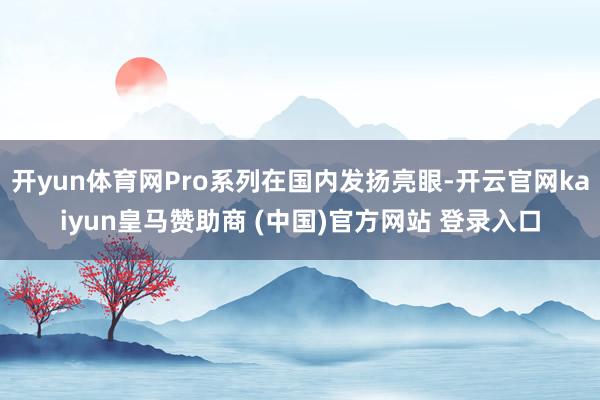 开yun体育网Pro系列在国内发扬亮眼-开云官网kaiyun皇马赞助商 (中国)官方网站 登录入口
