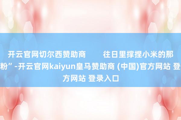 开云官网切尔西赞助商        往日里撑捏小米的那些“米粉”-开云官网kaiyun皇马赞助商 (中国)官方网站 登录入口