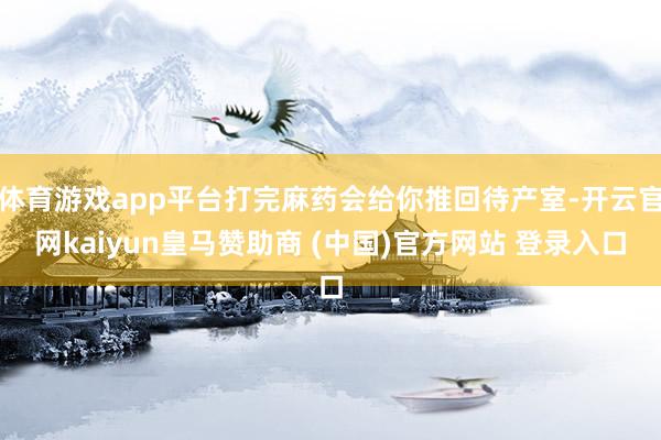 体育游戏app平台打完麻药会给你推回待产室-开云官网kaiyun皇马赞助商 (中国)官方网站 登录入口