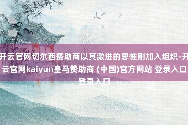 开云官网切尔西赞助商以其激进的思惟刚加入组织-开云官网kaiyun皇马赞助商 (中国)官方网站 登录入口